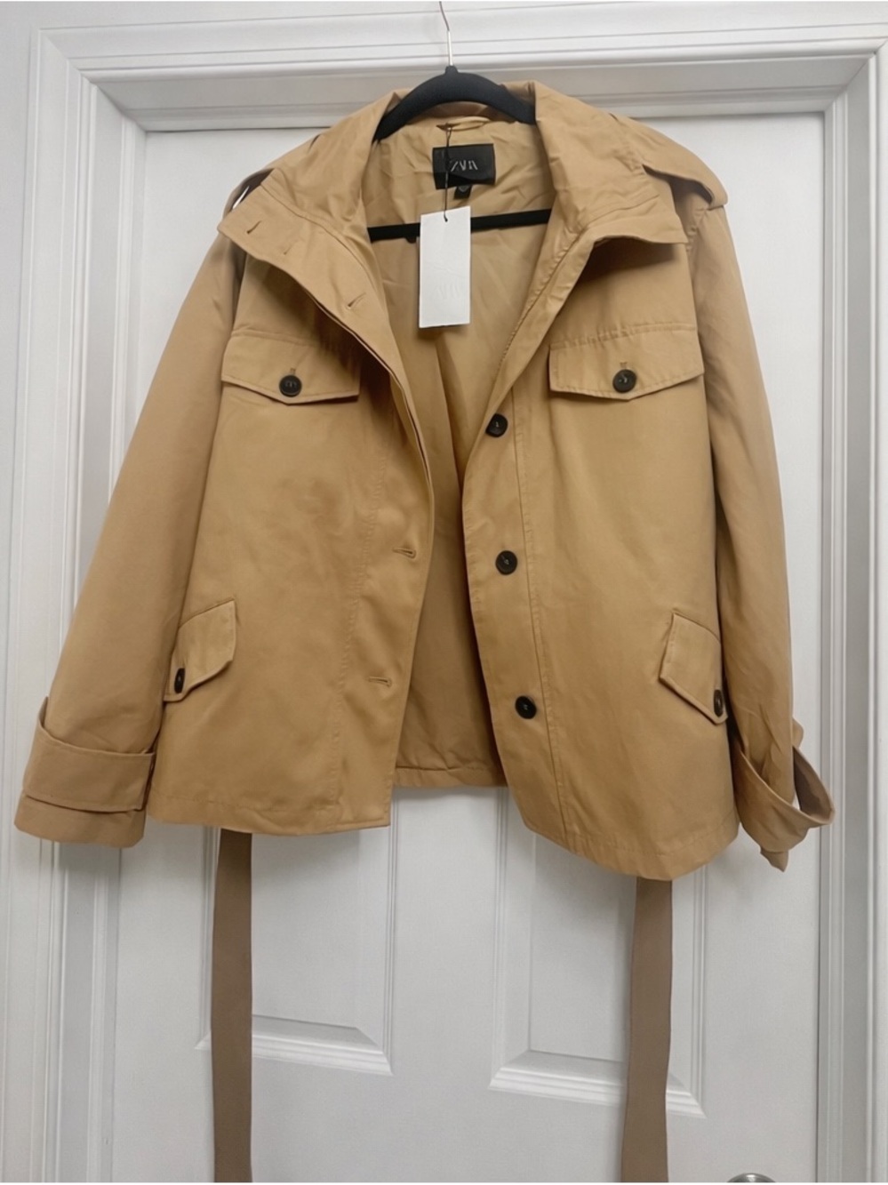 Zara Short Trench Coat - Picture 6 of 10